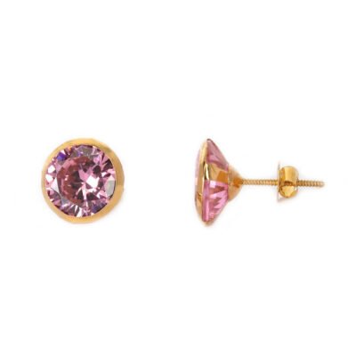 14KT-Single-Stone-Gold-Stud-Earrings-Manufacturer-in-Delhi-Premokshi-Ornaments-EAR113-PINK_2
