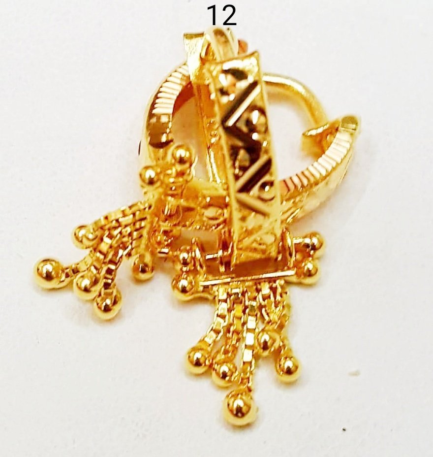 Gold UV Bali Earrings Manufacturer, Wholesaler & Supplier in Rajkot | JMP Jewellery | JMP-UVB-012